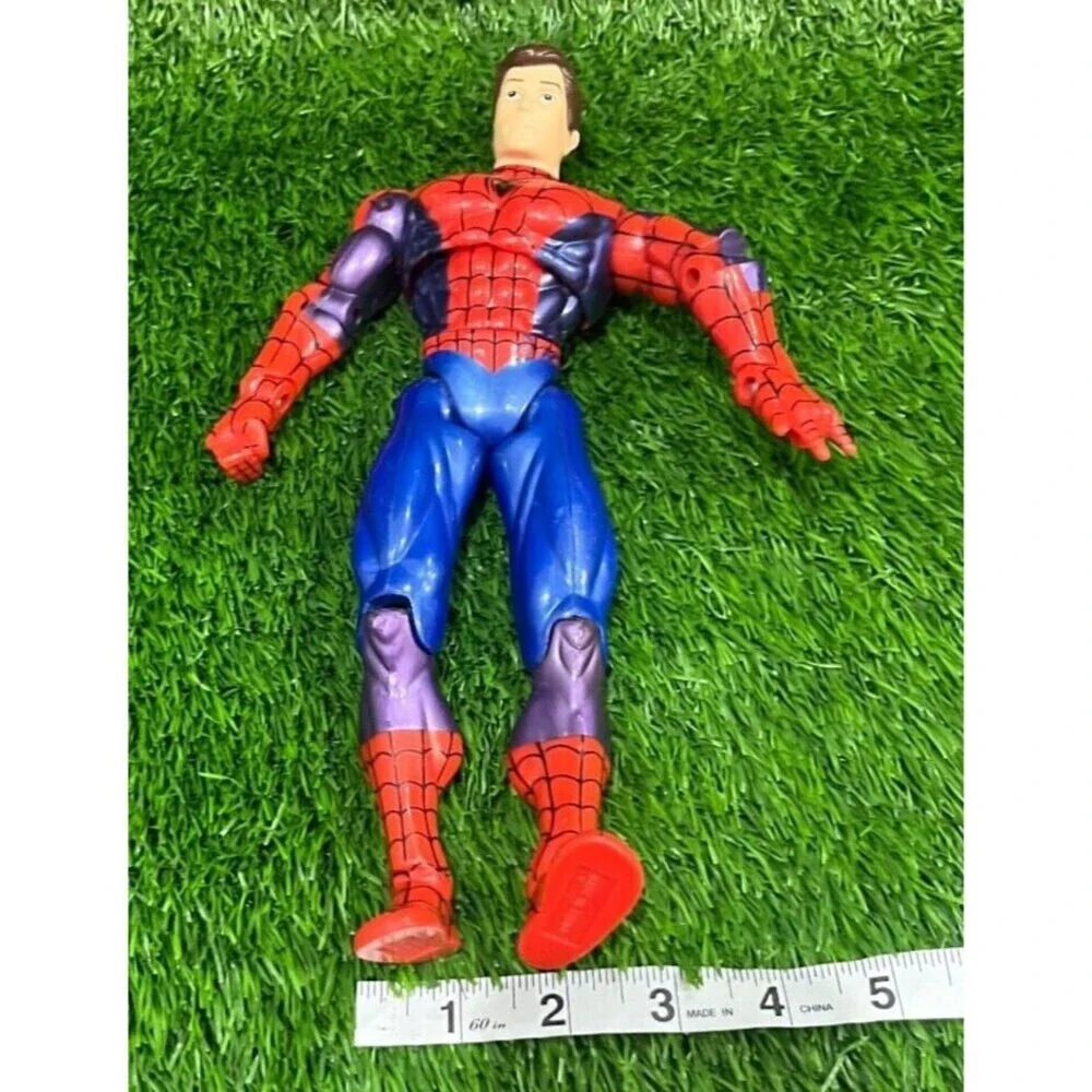 TOYBIZ 1997 MARVEL HEROS UNMASKED SPIDER-MAN/PETER  ACTION FIGURE! (NM) - Picture 9 of 9